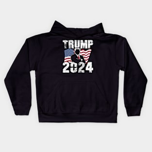 Trump 2024 Keep America Great Again Kids Hoodie